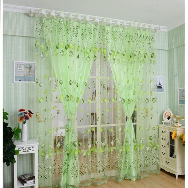 

curtain & drapes tulle curtains with tulips printing bedroom screens for living room balcony decoration