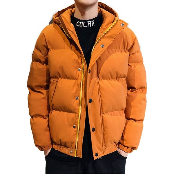 

new winter thicken coat men jacket fashion cotton padded coats street thick warm jackets hooded outerwear clothes male clothing 201217, Black