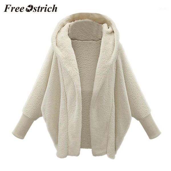 

ostrich women's casual fashion jacket winter warm parker coat jacket solid color hooded long-sleeved plush warm comfortable1, Black;brown