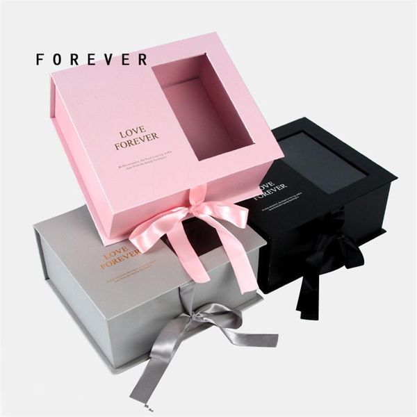 

gift wrap fashion flower bouquet boxes surprise wedding box square packaging with window1