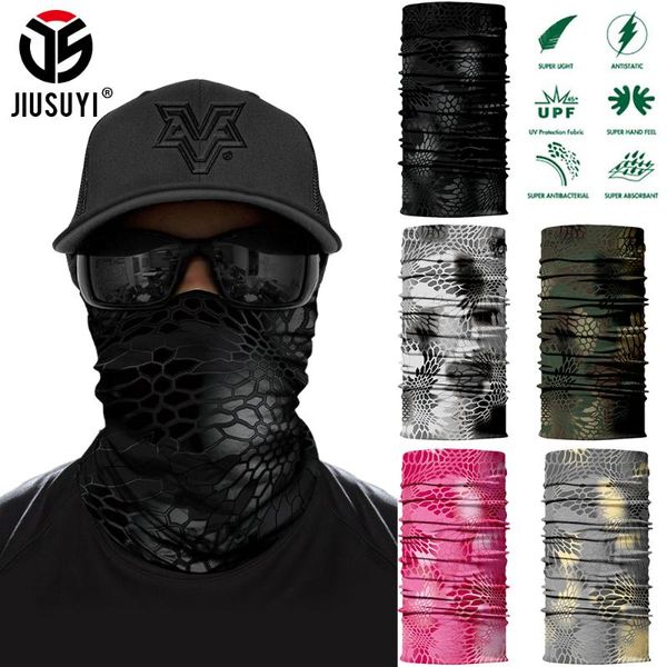

scarves men scarf python printed camo black bandana magic mask face cover neck gaiter bicycle sport running summer tube half masks women, Blue;gray