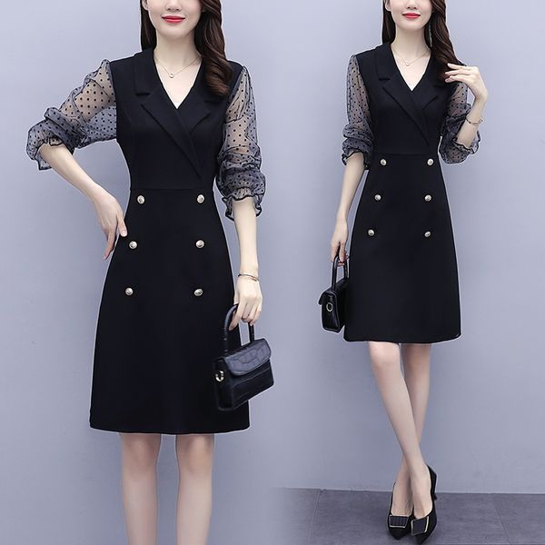 

womens big business plus size knitted lace fat ladies work wear clothes 7d0r, Black;gray