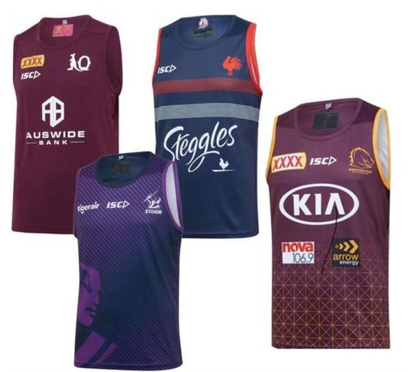 

2020 rugby tank australia melbourne storm qld maroons rugby jerseys brisbane broncos sydney roosters nrl rugby league jersey vest, Black;gray