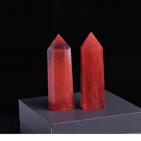 

1pc opal hexagonal column crystal point repair crystal healing magic wand stone home furnishing feng shui study room de qyloxh, Black
