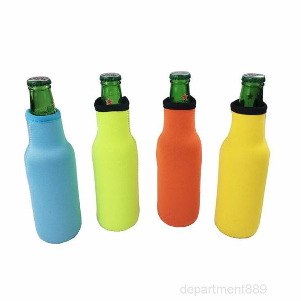 

a-beer bottle sleeve neoprene insulation bags holder zipper soft drinks covers with stitched fabric edges bareware tool owc896