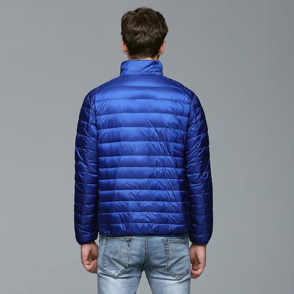 

men's lightweight down autumn and winter new stand collar short slim korean warm jaet, Black