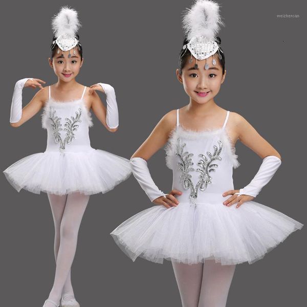 

professional white swan lake ballet tutu costume girls children ballerina dress kids ballet dress dancewear dance for girl1, Black;red