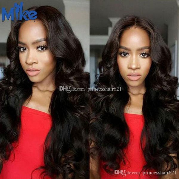 

mikehair brazilian body wave hair 10 bundles wholesale hair weave natural color peruvian indian malaysian cambodian wavy hair extensions, Black