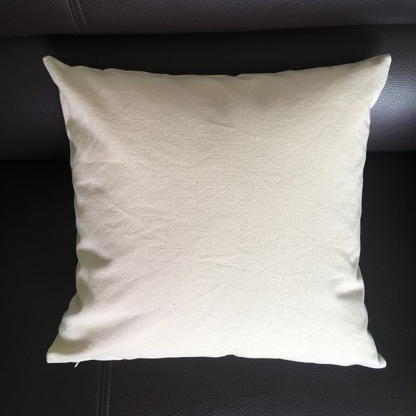 

16x16 natural cotton plain pillow cover 12 oz canvas throw pillow case blanks for diy crafting