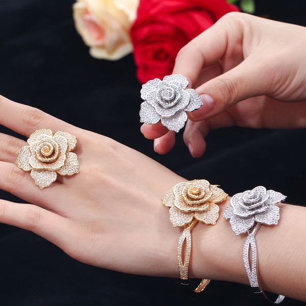 

products wholesale glass stone ring bangles with 18k gold 2 sets, Black