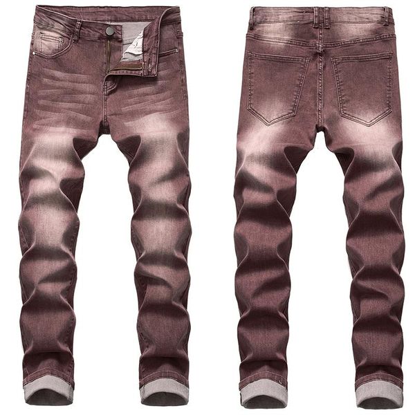 

men's jeans denim plus size 28-42 fashion trousers men spring autumn retro pants casual, Blue