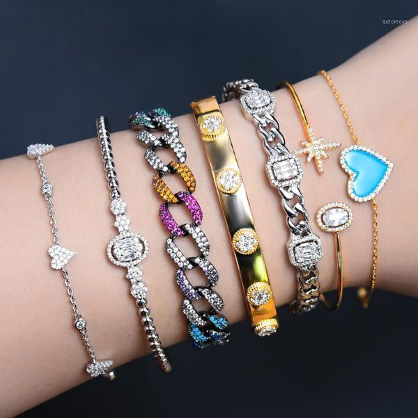 

missvikki european trendy fashion stackable mix match multi-color optional bracelets for women jewelry shiny cz1, Black