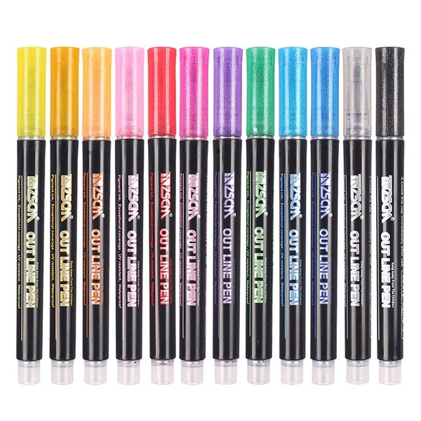 

детский рисунок акварелью ручка набор 12 24 36 цветов маркер моющийся рисунок ручка 5 мл искусства поставляет эффект рисования и живописи wm