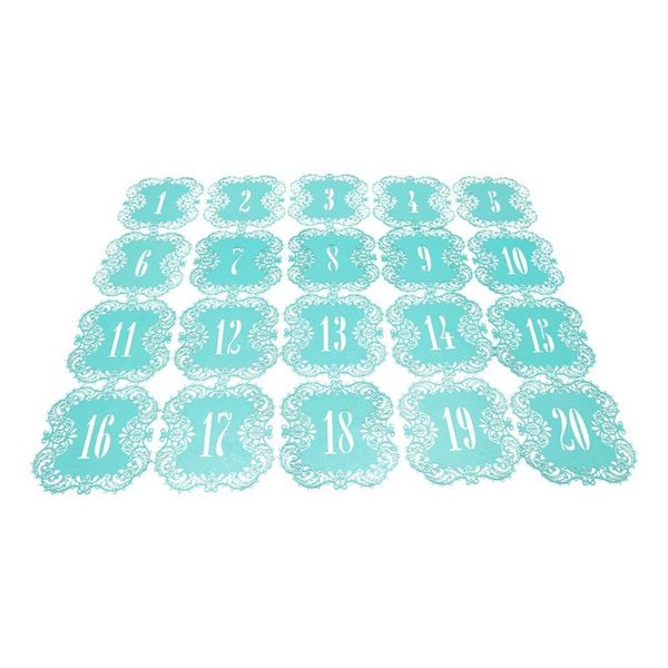 

blue table decoration card personalized place card name forparty