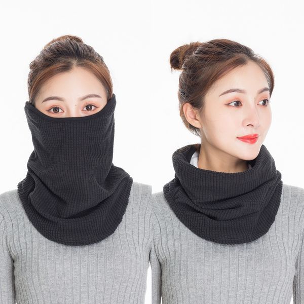 

winter fashion warmth thickening face masks female neck protector ear protector riding mask outdoor windproof bib dropshipping q1101, Black