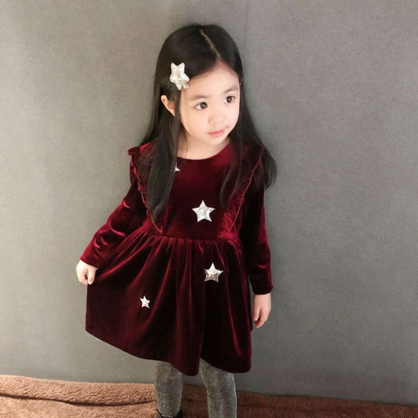 

girl's ear lace shining sier star high grade tk18824dr veet new year par drs, Red;yellow