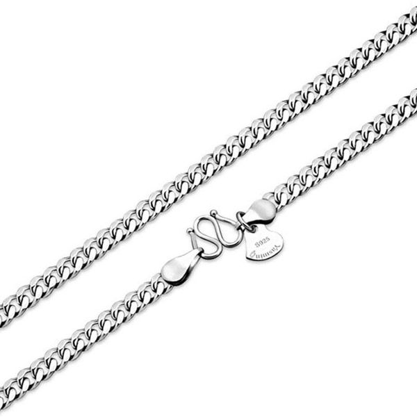 

chains fashionable man 925 silver necklace real thick charms female paragraph jewelry women lover gifts