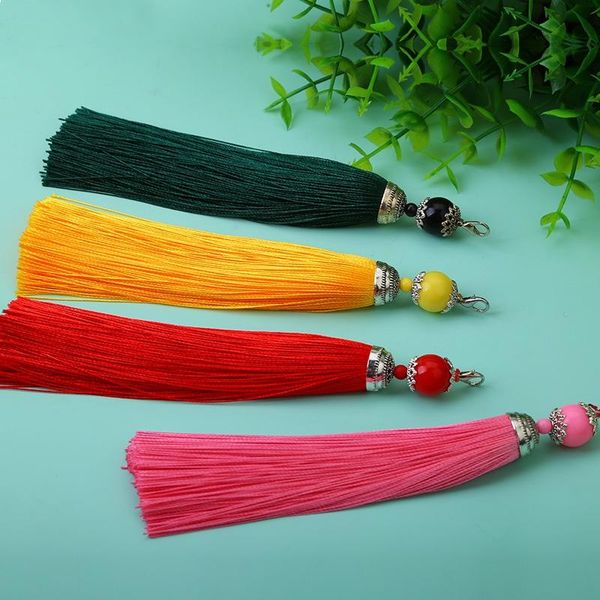 

2pcs new style lobster clasp tassel diy curtain garment clothes bag car decorative craft supplies classical style tassel pendant h jllnph