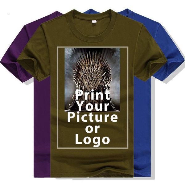 

men casual cotton tshirt diy your own t shirt custom printed design pictures women's short sleeve t-shirt tee, White;black