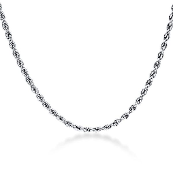

keep color 2mm stainless steel chain necklace men jewelry, Silver