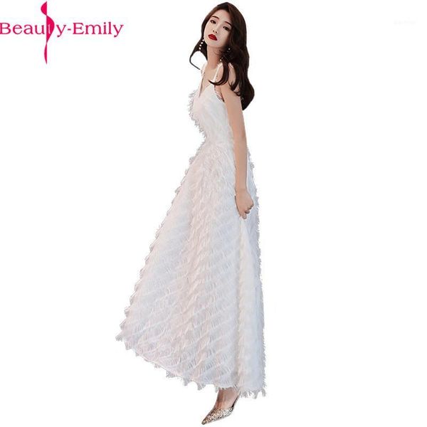 

beauty emily evening dress 2019 v neck spaghetti strap formal party dress real p sleeveless zipper back prom1, White;black