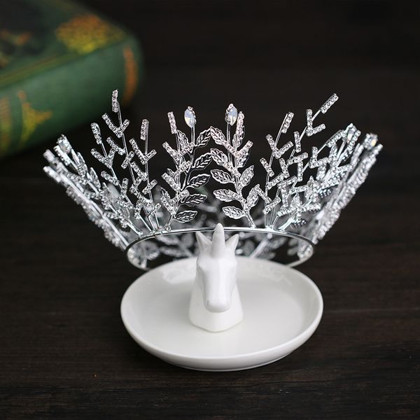 

2021 new stunning silver white crystals full wedding tiaras and crowns bridal tiaras accessories vintage baroque bridal tiaras crowns 121113, Slivery;golden
