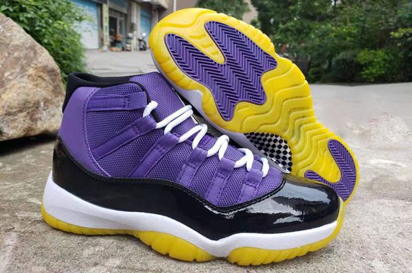 

2020 new 11 xi lakers metallic silver yellow green 11s mens basketball shoes white purple high jumpman sports trainers