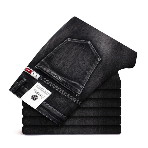 Marke Männer Skinny Jeans Neue Elastische Dünne Hosen Jean Männliche Mode Casual Denim Hosen Schwarz Plus Größe 40 42 44 46 201117