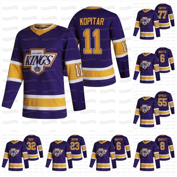 

youth los angeles kings 2021 reverse retro jersey anze kopitar drew doughty jeff carter jonathan quick alec martinez clifford tanner pearson, Black;red