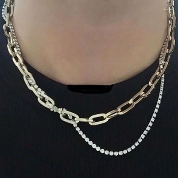 

2020 new european and american style fashion necklace bohemian rhinestone double-layer jewelry factory wholesale1, Silver