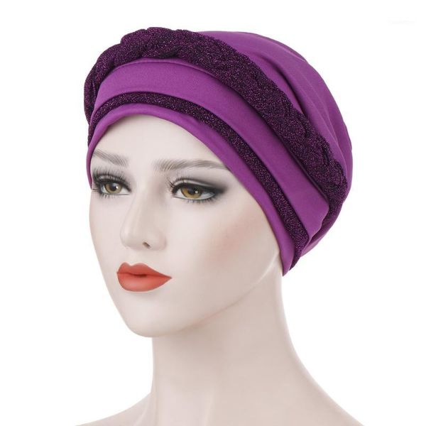 

new fashion muslim turban for women hijab underscarf caps women's hats hair accessories beanie scarf turban head wrap cap1, Red