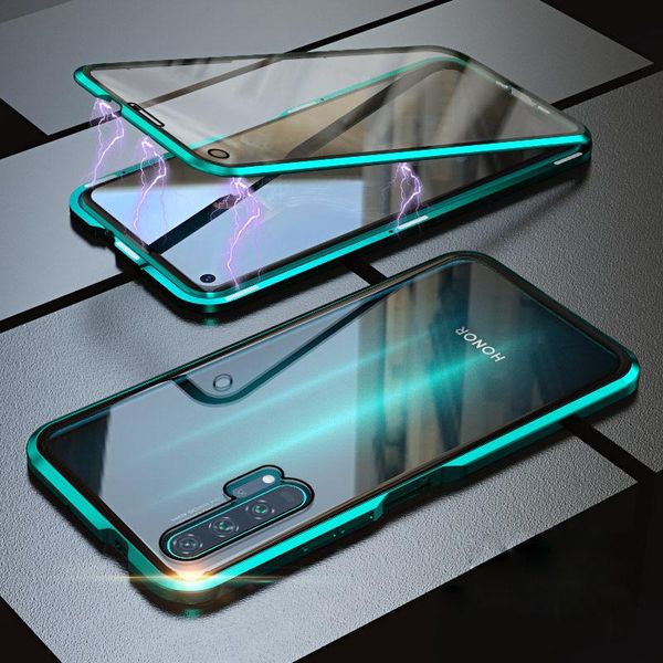 

luxury magnetic absorption metal cases for huawei honor 20 20i 20pro lite phone cover double sided glass honor20 pro i h jlloms