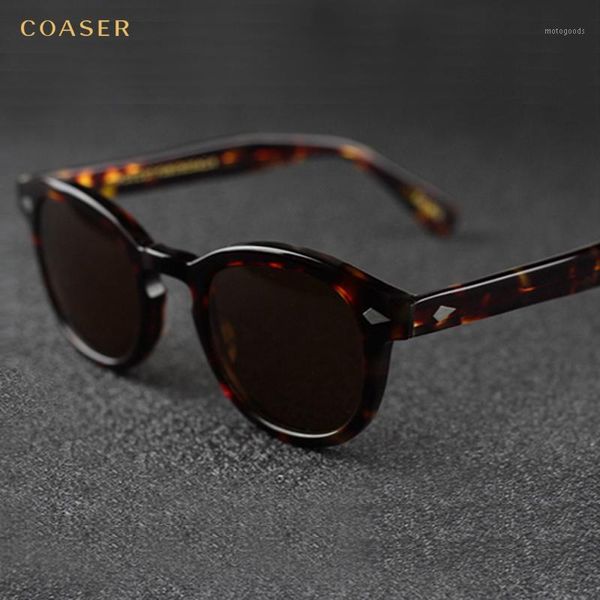 

coaser new vintage round acetate eyeglassespolarized sunglasses men women brand gafas de sol eyeglasses oculos de grau1, White;black