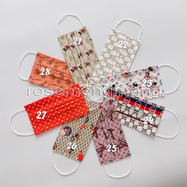 

anti-dust 28 style cotton fashion multicolor letter protective masks men women disposable face mask man woman pbt m