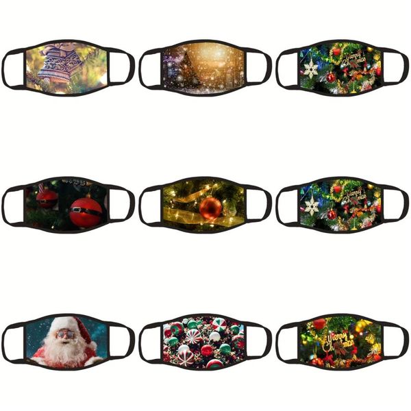 

halloween fashion santa christmas face party pumpkin washable cotton claus santa festiv#896 mask anti dust printed masks claus re gevf