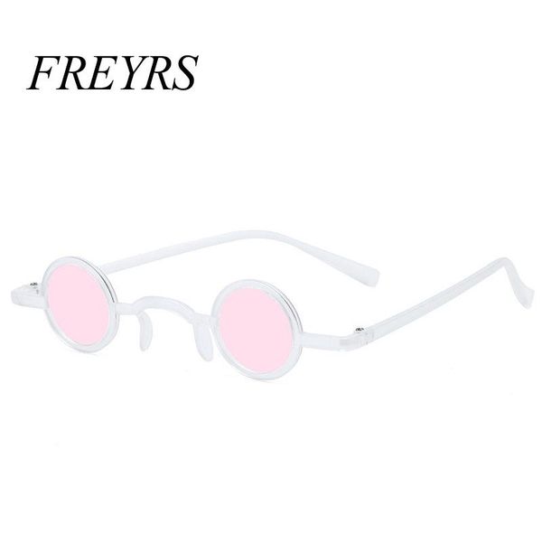 

sunglasses 2021 vintage small round metal women brand design punk eyewear ladies pink men uv protection 5448, White;black