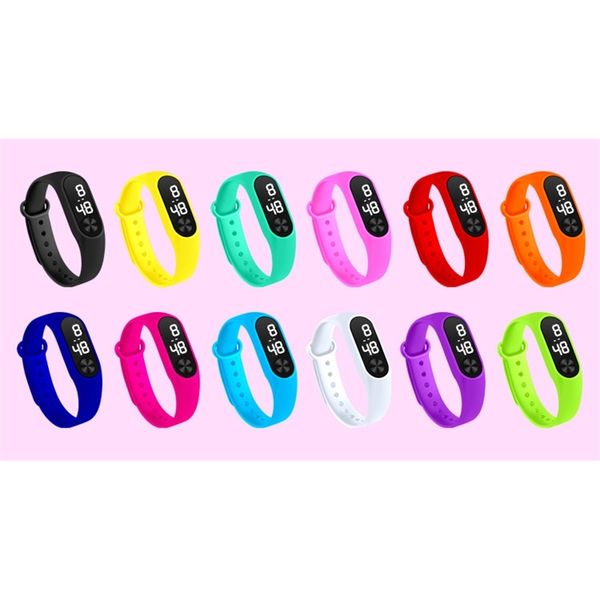 

boys girls kids children students sport digital fashion led new mens womens outdoor plastic band gift promotional wrist watches