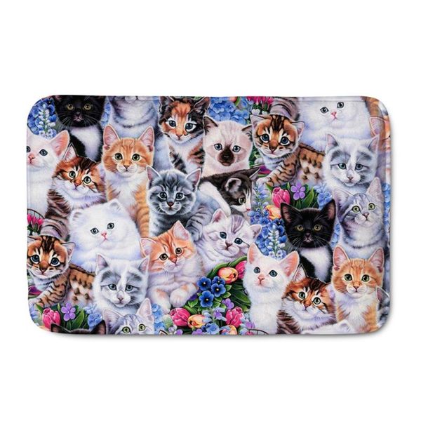

aptstory lovely cat print pindale doommat magine против скольжения добро пожаловать коврики для входной двери пользовательские ковровое покр