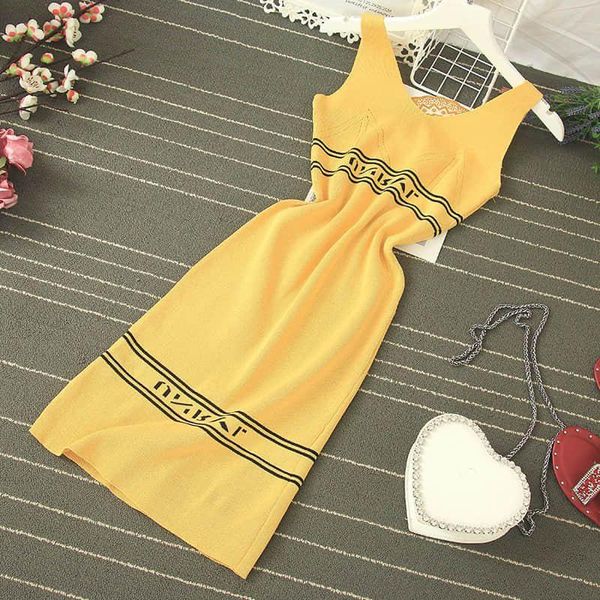 

women spaghetti strap knitted dress women clothes summer v neck sleeveless button decorate high waist short dress vestidos, Black;gray