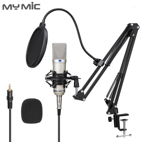 

microphones my mic u87 large diaphragm condenser recording microphone with adjustable stand for broadcasting1