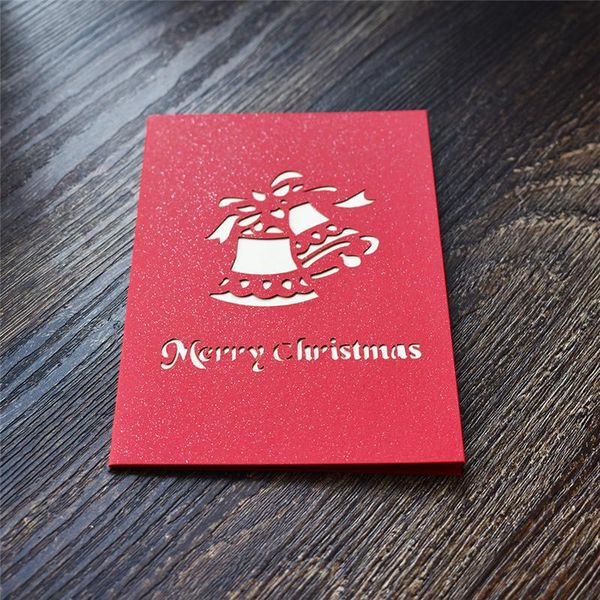

10 pack wholesale merry christmas tree pop up cards with envelope stickers laser cut new year greeting cards gifts card handmade wmtlkj