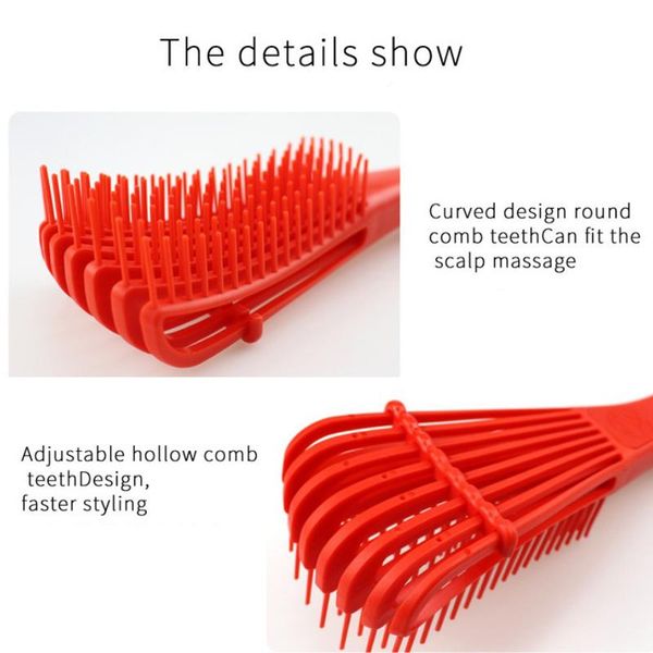 

5 colors 1pcs detangler hair brush female scalp massage comb hairdressing salon styling health care reduce fatigue hairbrushes q sqchnu, Silver