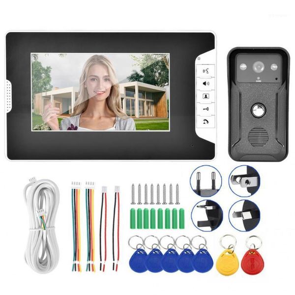 

doorbells video intercom 7inch tft night vision doorbell id card security camera door phone 100-240v phone1