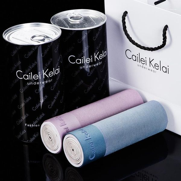 

men's underwear 80 modal seemless solid boxer boxers antibacterial medium waist japanese-style boxed factory11, Black;white