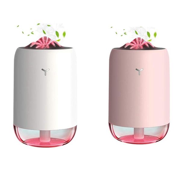

usb portable mini humidifiers,personal deskhumidifier for bedroom office ,2 mist modes colorful night light