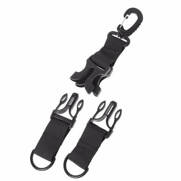 

outdoor edc tactical keychain molle webbing backpack clip carabiner buckle hook out jllmya