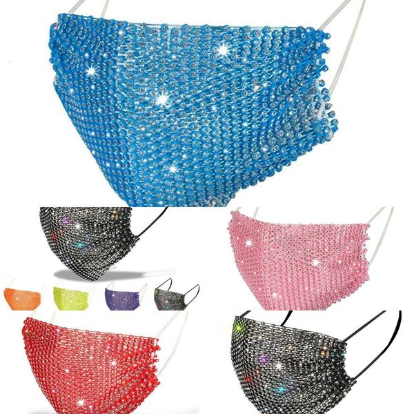 

us stock dhl party ship fashion designer face female with drill mask sun protection masks summer decoration rhprotective7uq2