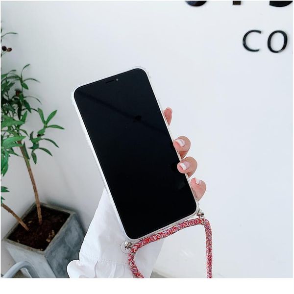 

for iphone 11 case necklace lanyard shoulder rope cord clear soft tpu phone cover for iphone xr 11 pro ma jllpoq