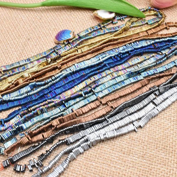 

6x1mm 360pcs matte natural stone hematite beads two holes square loose spacer beads for jewelry making diy bracelets pulseira wmtyrb