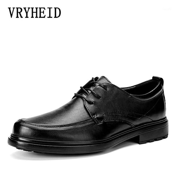 

vryheid new men dress shoes genuine leather black wedding shoes oxford formal derby men business casual1